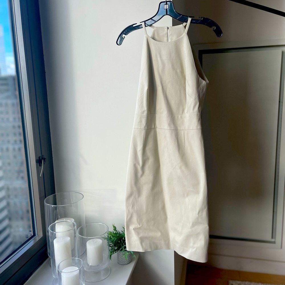 Banana Republic Halter Cream Dress, Size 6